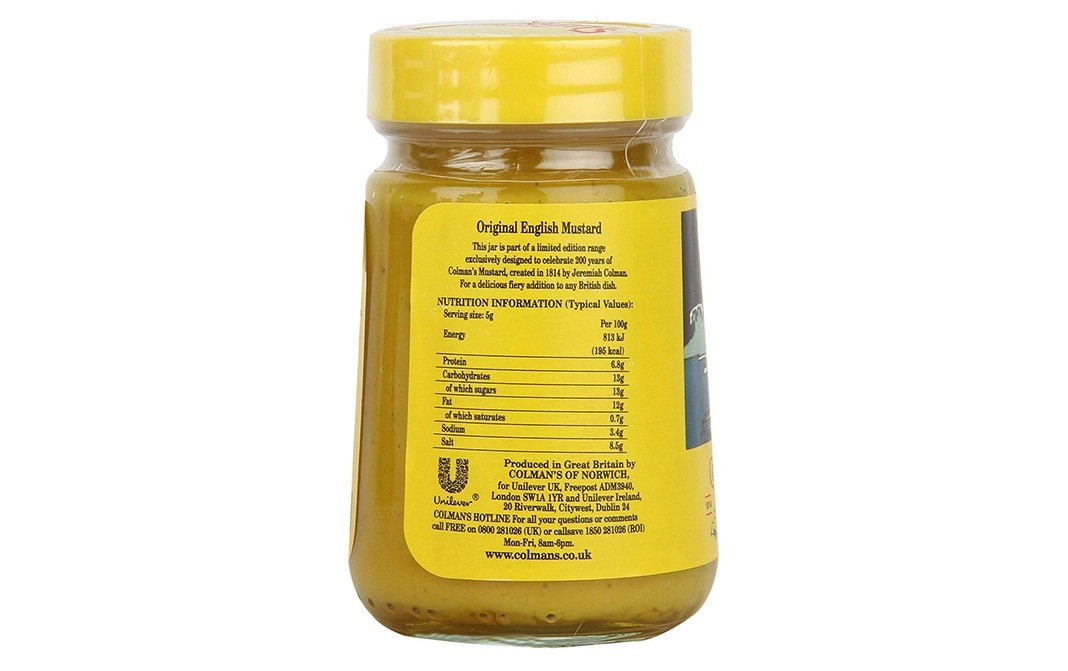 Colman's Organic English Mustard    Glass Jar  100 grams